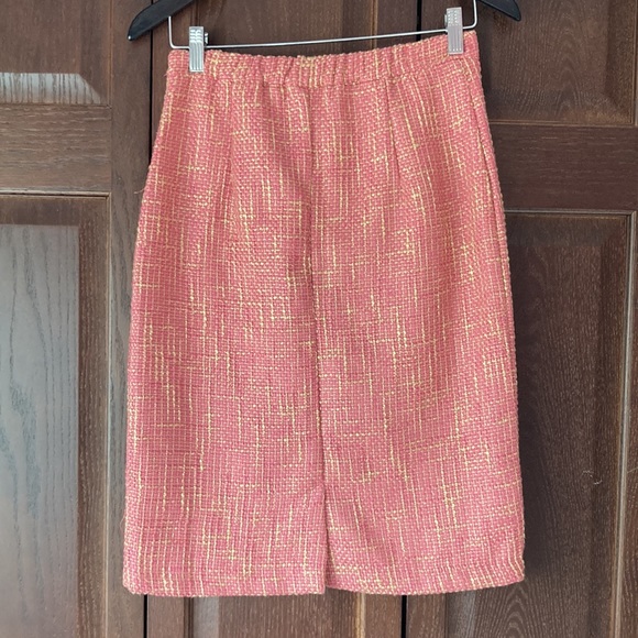 ❤️Mikarose Woven Pink Grid Pencil Skirt size S - Picture 2 of 5